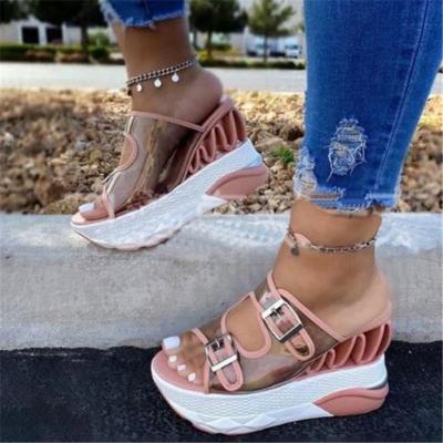 China Thick bottom women's fashion casual shoes ladies slippers durable sandals \ comfortable \ women's durable shoes for sale