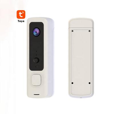 China ABS Tuya video doorbell wifi doorbell intercom low power full HD monitoring smart voice wireless doorbell for sale