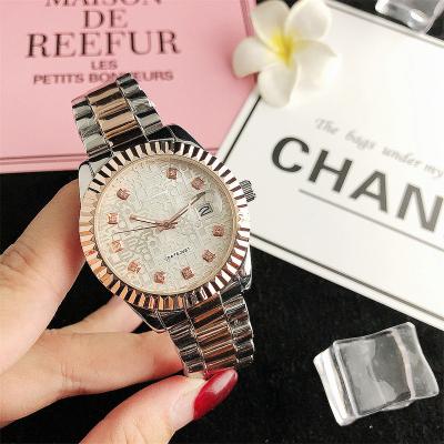 China Top Famous Fashion Style Brand Ladies Day/Date Watch Women Men Luxury Classic Stainless Steel Wristwatch Couple Watches Gifts for sale