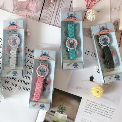 China Hot Selling Fashion Children's Cartoon Stitch Watch Quartz Watch Factory Direct Sales Cute Plastic Children Watch for sale