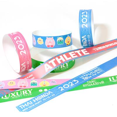 China Other Professional Supplier Customized Waterproof Can Only Be Used Once Printing Tyvek Blank Paper Wristband Ticket Wristbands for sale