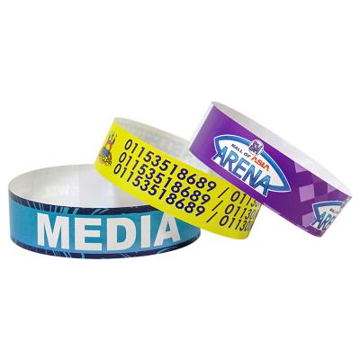 China Other Factory Custom Disposable Inkjet Hospital VIP Wristband Vinyl And Plain Vinyl Tyvek VIP Full Color Paper Wristbands For Patient for sale