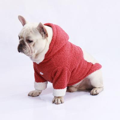 China Cats Reasonable Prices Warm Pet Jackets Winter Pet Apparel Faux Fur Plush Dog Coat Hooded Clothes for sale