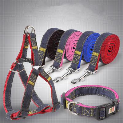 China Thoughtful Designers Wholesale Custom Logo Adjustable Nylon Collar De Perro Luxury Dog Harness Set Pet Collars And Leashes for sale