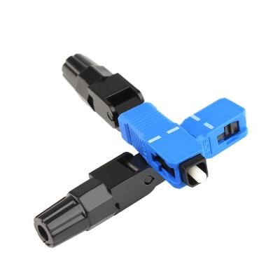 China FTTX FTTH fiber optic 60mm SC UPC quick connector for drop cable conector rapido de fibra optica quick connector for sale