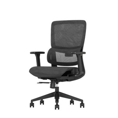 China Other Office Fashionable Modern Style Chair Product Manager Adjustable Lumbar Base 60mm Nylon Caster Workstation Chair for sale