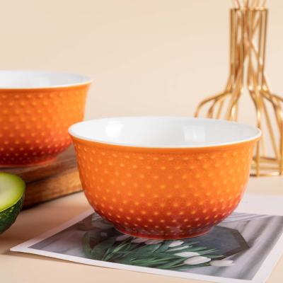 China Products factory wholesale minimalist hot sale 5 inch spray customized color, color glaze snowflake pattern ceramic bowl for sale