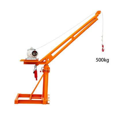 China Mini Goods 500kg Monkey Lift Small Lifting Building Materials Lift Crane for sale