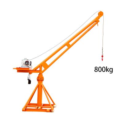 China Lifting Goods 800kg 360 Degree Mini Reotation Monkey Lifting Outdoor Elevator Crane for sale