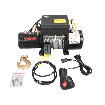 China 6000lbs AUTOMATIC Fast Speed ​​12V/24V IP68 Waterproof Automatic Electric Winch For Sale for sale