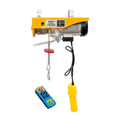 China PA500 220V Mini Lifting Equipment Portable Small Goods PA Electric Hoist for sale