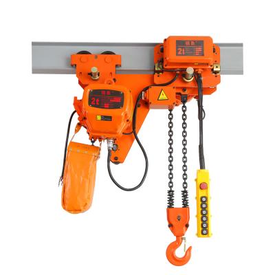 China Garment Shops HSY 5ton Running Fall Electric Chain Hoist for sale