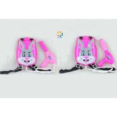 China Outdoor Water Gun Toy Cartoon Rabbit Design Water Gun Backpack Kids Water Gun Toy for sale