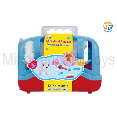 China Playing Educational Reasonable Price Baby Pretend Pet Doctor Toy Set Pet Dog First Aid Utensil Playset for sale