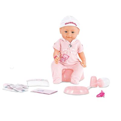 China Soft Toy High Quality 42 cm Child Playing Doll Pale Pink Hot Color Pee Pee Baby Dolls For Girls for sale