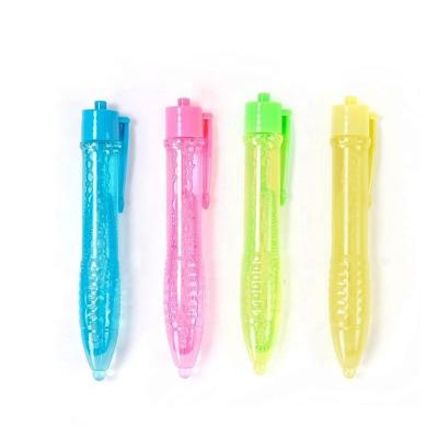 China Toy Pen Shaped Blowing Bubble Toy Plastic Outdoor Magic Wand Machine Kid Soap Pushing Noise Bubble Toy for sale