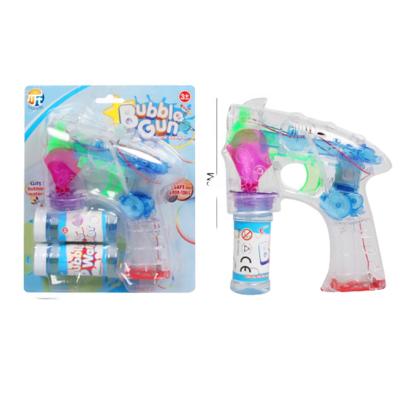 China Stable Quality Plastic Kids Outdoor Activity Toy 50ml Kid's Favorite Bubble Gun With Light for sale