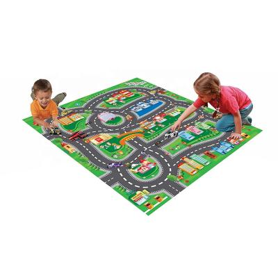 China Educational Toy Good Sale Baby Birthday Gift Set Traffic Play Mat Kids Play Mats With Car Toy for sale