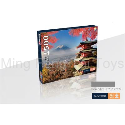 China Cartoon Toy Age 14+ Children Learning Jigsaw Toys 1500 Pcs Pattern Clear Fujisan Landscape Puzzle for sale