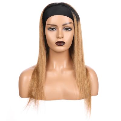 China 100% Human Hair Brown Color Lace Front Wigs Headband Wigs for sale