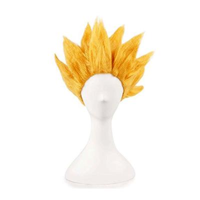 China Goku TV/Movie cosplay wigs straight hair factory fashion anime blue yellow wig for sale