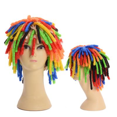 China Wholesale Colorful Funny Body Wave Wig With Dreadlocks Afro Wig For Party Wig Man Jumbo Braids for sale