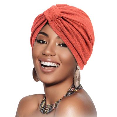 China Wholesale Character Hair Accessories Cotton Turban For Women Knotted Amazon Prime Muslim Hat Wrap Soft Turban for sale