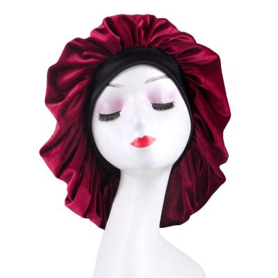 China Comfortable Luxury Elephant Extra Hat Women Super Velvet Sleeping Hood Day And Night Large With Wide Elastic Band for sale