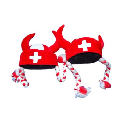 China High Quality Image Switzerland Carnival Hat Soccer Team Suporter Fan Hats for sale