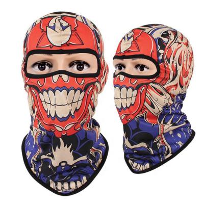 China COMMON Wholesale Custom Face Mask Warmer Reusable Balaclava 2 Hole Black Logo Bandana Neck Cuff For Men Recycling for sale