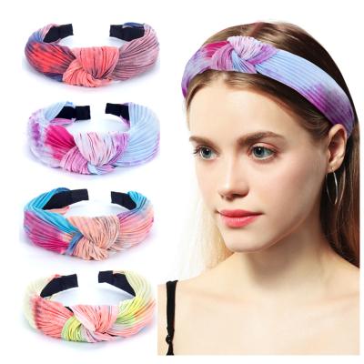 China Fashion designer ladies hair accessories fabric face bow accesorios cabello headband women wide headband for sale