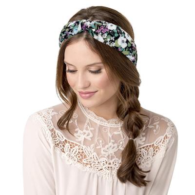 China Fashion Hair Accessories Flora Hair Bands Wholesale Head Wrap Cloth Knot Top Headband For Women for sale