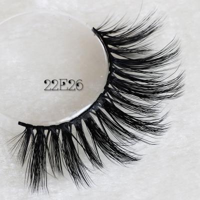 China Natural Customized Long Silk Eyelash Packaging Box 3D Faux Lashes for sale