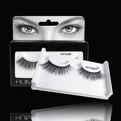 China Lashes Manufacturer Natural Prime Synthetic Fiber 6D Strip Natural False Eyelashes For Private Label for sale