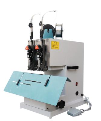 China desktop double heads flatbed and saddle stitching machine notebook thread binding machine DX-8703H for sale