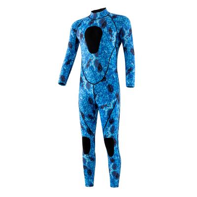 China Amazon Best Selling Diving Kayaking Swimming Snorkeling Blue 3MM Camouflage Neoprene Diving Suits Long Sleeve Surfing Swimming Wetsuit For Unisex for sale