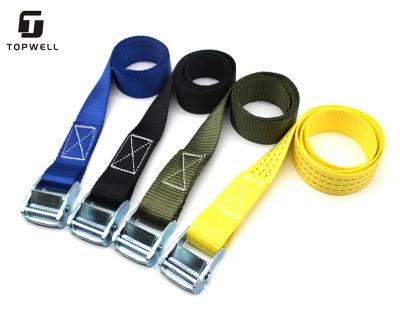 China Doing Cargo Lashing Fasten Cargo Belt Tightening Tie Down Lashing 38mm Cam Buckle Strap 1inch Cam Buckle Straps for sale