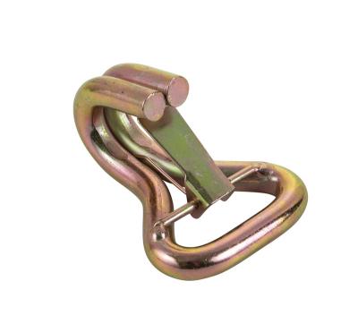 China Heavy Industry Galvanized 50mm Carbon Steel Security Double J Hook With Latch for sale