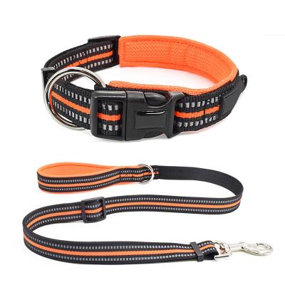 China High Quality Custom Designers Christmas Padded Strong Nylon Dog Collar And Leash Thoughtful Training Tactical Set for sale