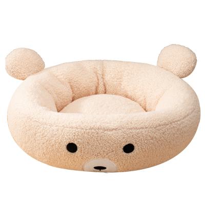 China Washable luxury cat dog bed ken bear cartoon cat kennel rabbit bed large breathable thickened four seasons general pet supplies for sale