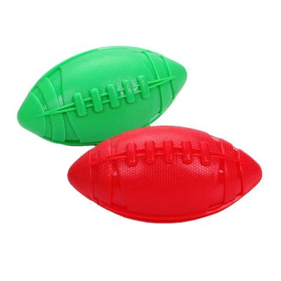 China Rubber Squeaky Ball Stocked Dog Toy Dog Chew Rugby Squeaky Toy Dog Toy for sale