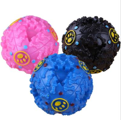 China Stocked Indestructible Dog Toy Chew Dog Treat Toys Pet Food Dog Ball Toy for sale