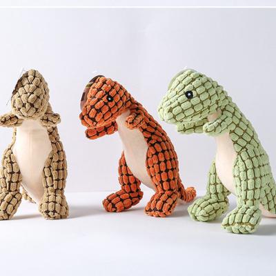 China Viable Aggressive Dog Chew Toy Accessories Puzzle Dinosaur Plush Puppy Chew Squeaki Dog Squeaky Toys for sale