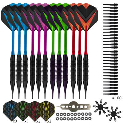 China Iron Tip Soft Nylon Darts Set 12 Packs With 100 Extra Soft Dart Tips for sale