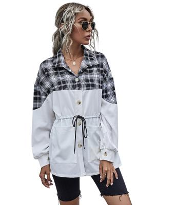 China Multi-size Selection Breathable Fashion Match Casual Plaid Two Color Quilting Top Coat for sale