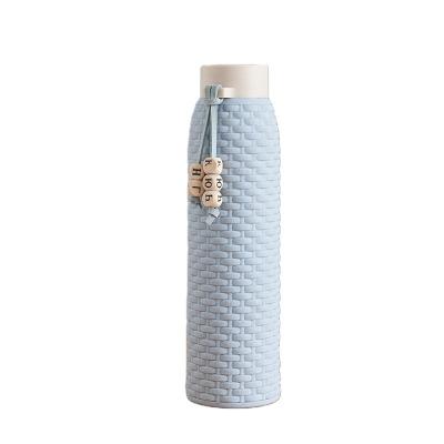 China Glass Water Bottle Eco Sustainable Recycled Private Label Bottle With Band for sale