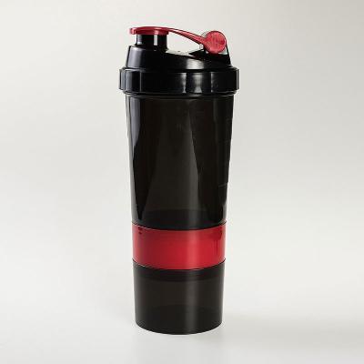 China New Gym Plastic 500ml Strong Sustainable Sports Shake Protein Water Bottle for sale