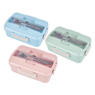 China Disposable waterproof office bento lunch box with custom logo for sale