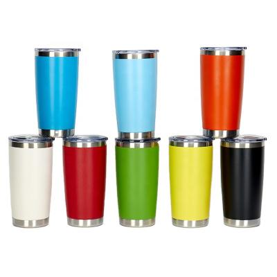 China Factory Directly Wholesale Viable 20oz Wall Stainless Steel Double Tumbler Keep Hot And Cold Travel Mugs for sale