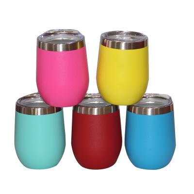 China Wholesale 12oz Sustainable Insulated Stainless Steel Wine Tumbler With Lid for sale